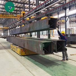 20T Trackless Transfer Trolley For Workshop Steel Structure Handling