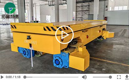 Hydraulic Lifting Flatbed Table Battery Operated Trackless Transfer Vechile