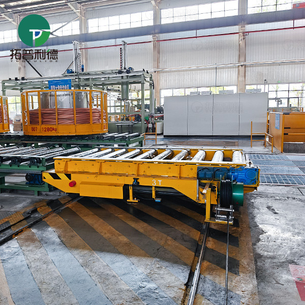 Accurate Docking 3 Tons Roller Table Rail Electric Transfer Cart