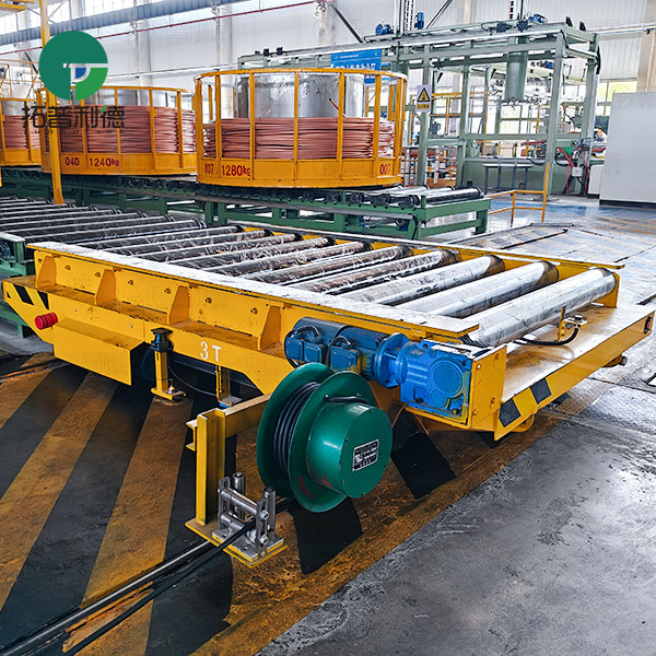 Accurate Docking 3 Tons Roller Table Rail Electric Transfer Cart