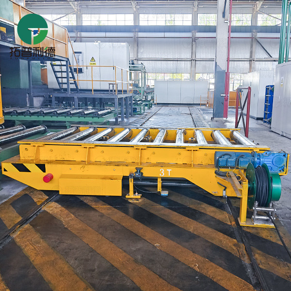 Accurate Docking 3 Tons Roller Table Rail Electric Transfer Cart