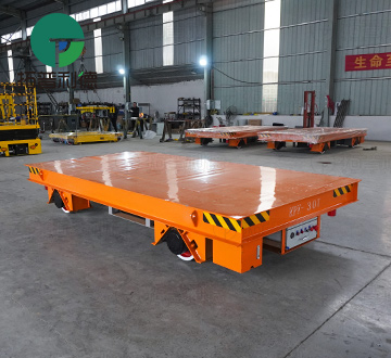 30 Tons Platform Structure Transfer Cart with Rail for Material Handling