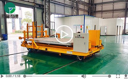 Customized Workshop Rail Transfer Cart with Automatic Flipping Ladder
