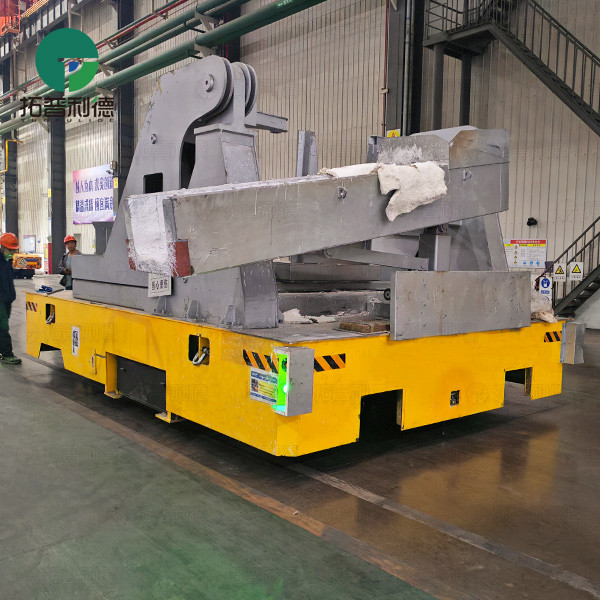 40 Tons Trackless Transfer Cart Tons Molten Aluminum Handling
