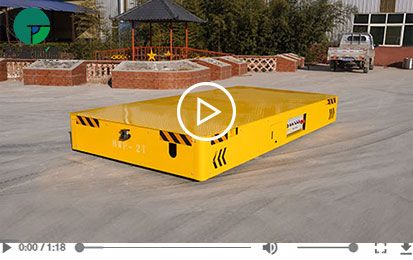 2 Tons Steering Battery Operated Trackless Transfer Cart