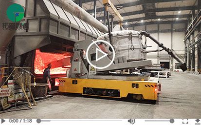 Anti-heat 40 Tons Remote Control Trackless Transfer Cart