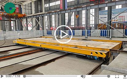 80 Tons Workshop Cable Drive Mold Handling Rail Guided Vehicle