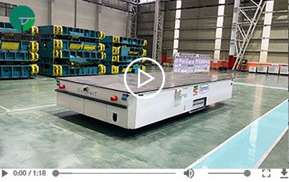 40 Tons Steering Battery Drive Trackless Transfer Cart