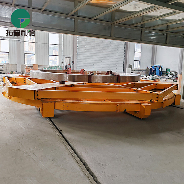 Large Capacity Turning Rail Transfer Cart for Blasting Room