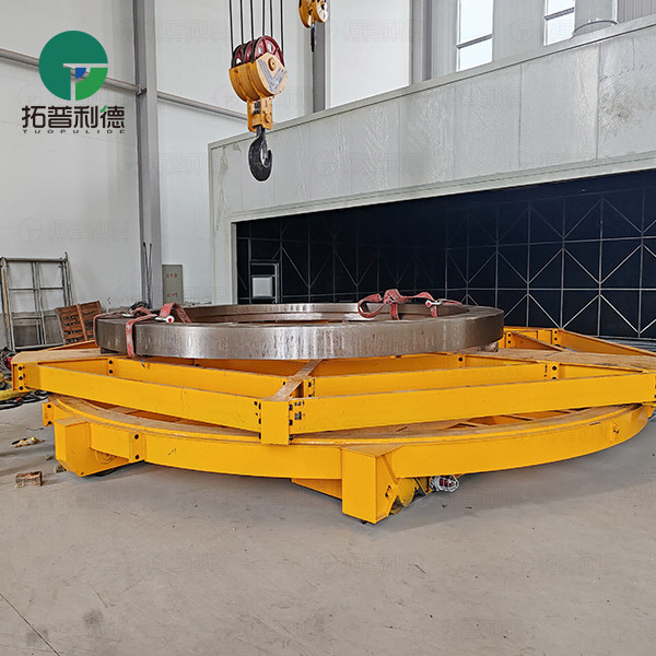Large Capacity Turning Rail Transfer Cart for Blasting Room
