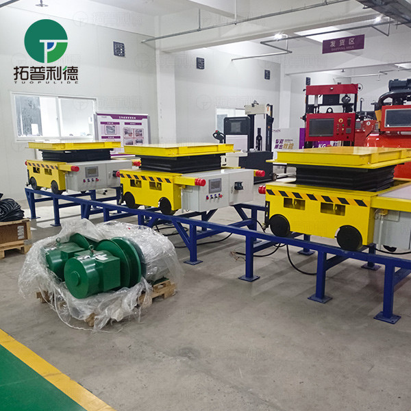 3.5 Tons Cable Powered Rail Guided Vehicle with Hydraulic Lifting Table