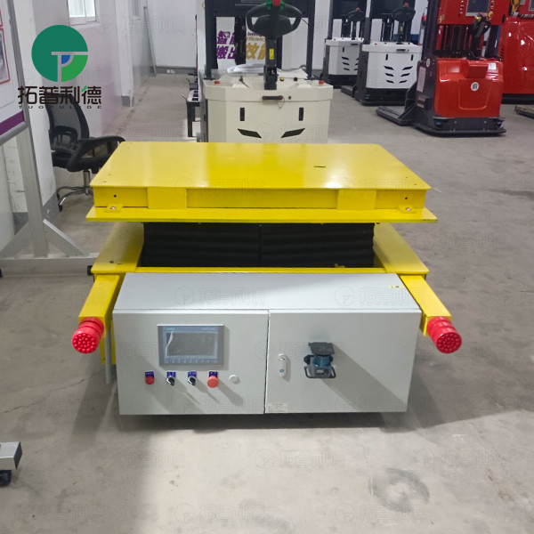 3.5 Tons Cable Powered Rail Guided Vehicle with Hydraulic Lifting Table
