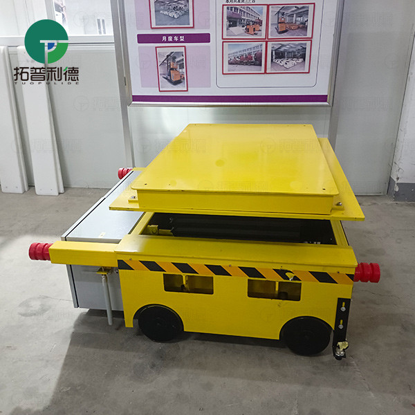 3.5 Tons Cable Powered Rail Guided Vehicle with Hydraulic Lifting Table