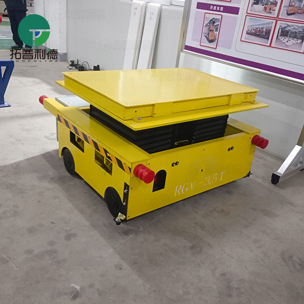 3.5 Tons Cable Powered Rail Guided Vehicle with Hydraulic Lifting Table