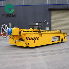 Roller Conveyor Battery Trackless Transfer Cart with Hydraulic Support