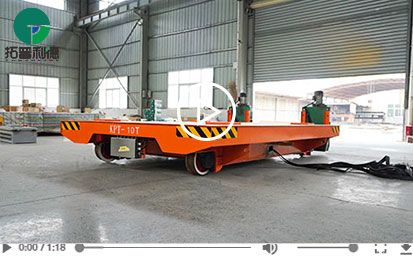 Mobile Cable Powered Rail Transfer Cart with Rail Clamp
