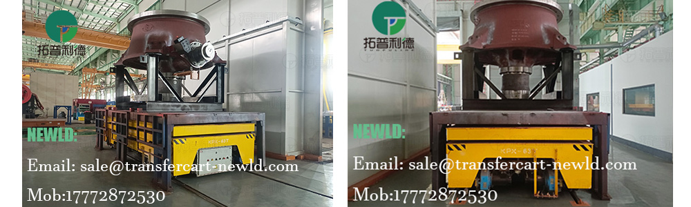 rail guided remote operated car，motorised trolley with rail，63 tons mold transfer vehicle