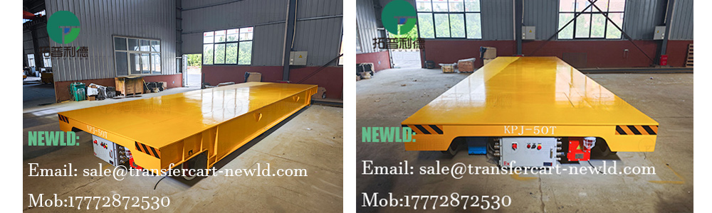 Steel railway transfer car 50ton，rail electric transfer cart，motorized trolley for 50 ton