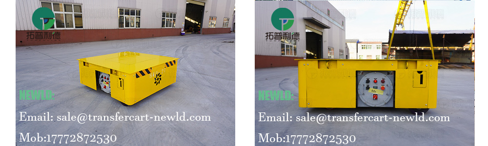 trackless transfer cart, transfer cart manufacturer, electric without rail transfer car, handling trolley with a DC Motor, Material Transfer Car, Battery Steerable Transfer Cart