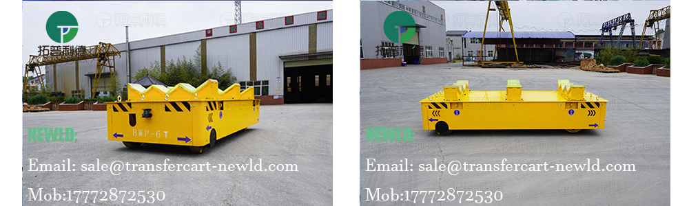 6 tons trackless transfer cart,transfer cart manufacturer,material handling equipment,customized heavy duty transfer trolley,motorzied without rail automatic guided vehcile