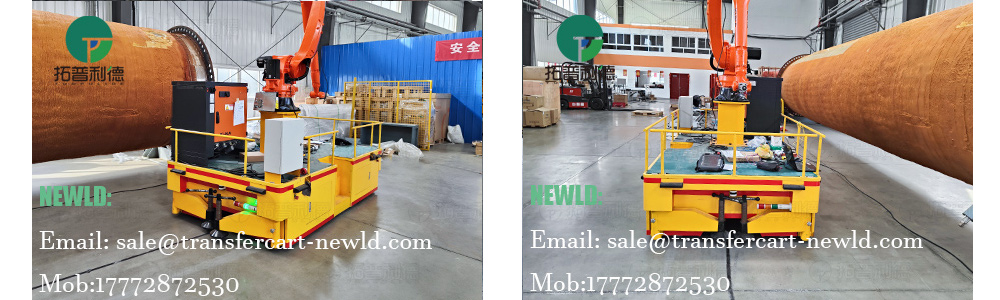 Automated guided vehicle,motorized heavy duty transfer vehicle,transfer cart manufacturer,battery Drive Trackless Transfer Trolley,material transport cart