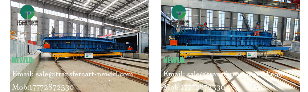 electric rail transfer cart, handling equipments and moving cart， transfer cart manufacturer, motorized track transfer trolley, customized 80 tons rail transfer cart