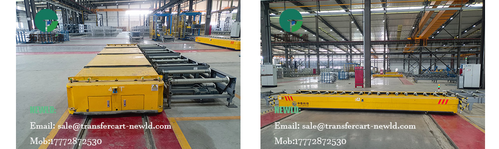 industrial rail transfer cart trolley, electric powered transfer trolley