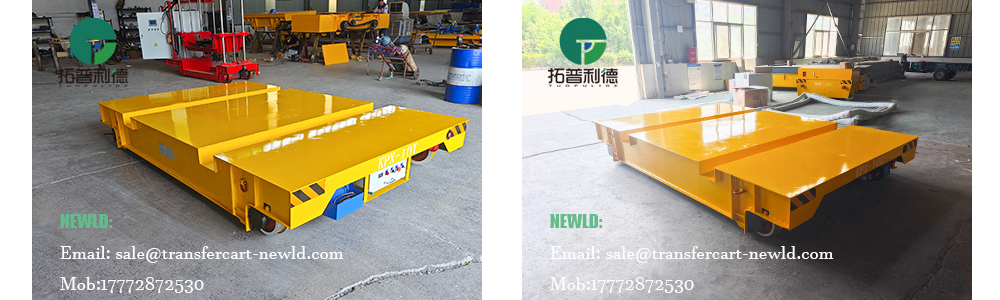 10 ton battery rail transfer cart,double-recessed platform transfer cart,battery powered rail transfer cart