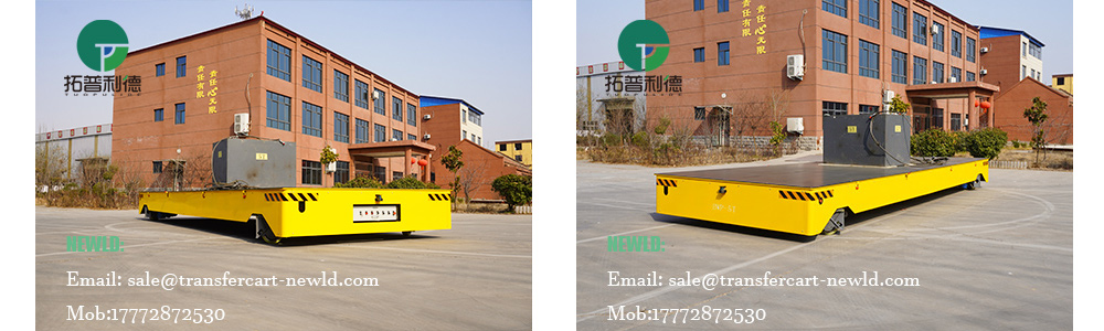 Battery powered trackless transfer cart,5 tons heavy duty transfer cart,Steerable material handling cart