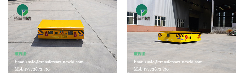 2 ton trackless transfer cart,battery powered steerable cart,screw lifting transfer cart
